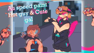 Hot guy and cute gal au - speedpaint (HermitCraft)