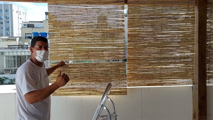 Instalación persianas de bambú enrollables 