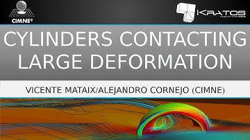 Cylinders contact on large deformations