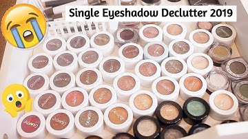 Single Eyeshadow Declutter 2019 | Makeup Collection | AmberElainexox