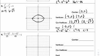 Homework 2: Graphing Ellipses