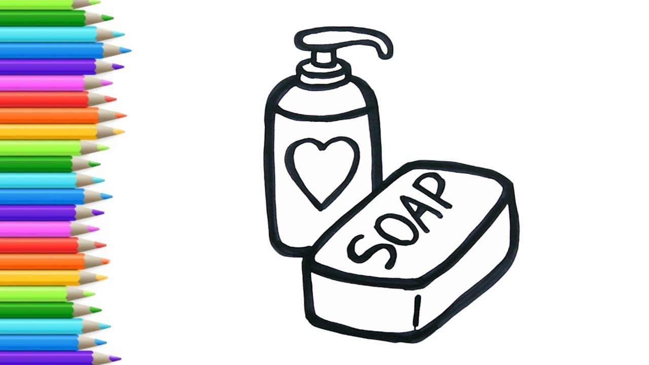 Нарисовать мыло карандашом для детей
