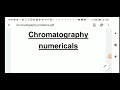 Chromatography numericals 2/2