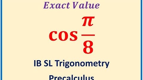 Find Exact Value of cos pi by 8 | Derive Formula from Double Angle | Precalculus Trigonometry