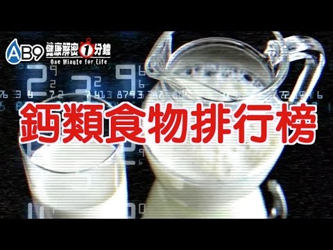 健康解密一分鐘：鈣類食物排行榜