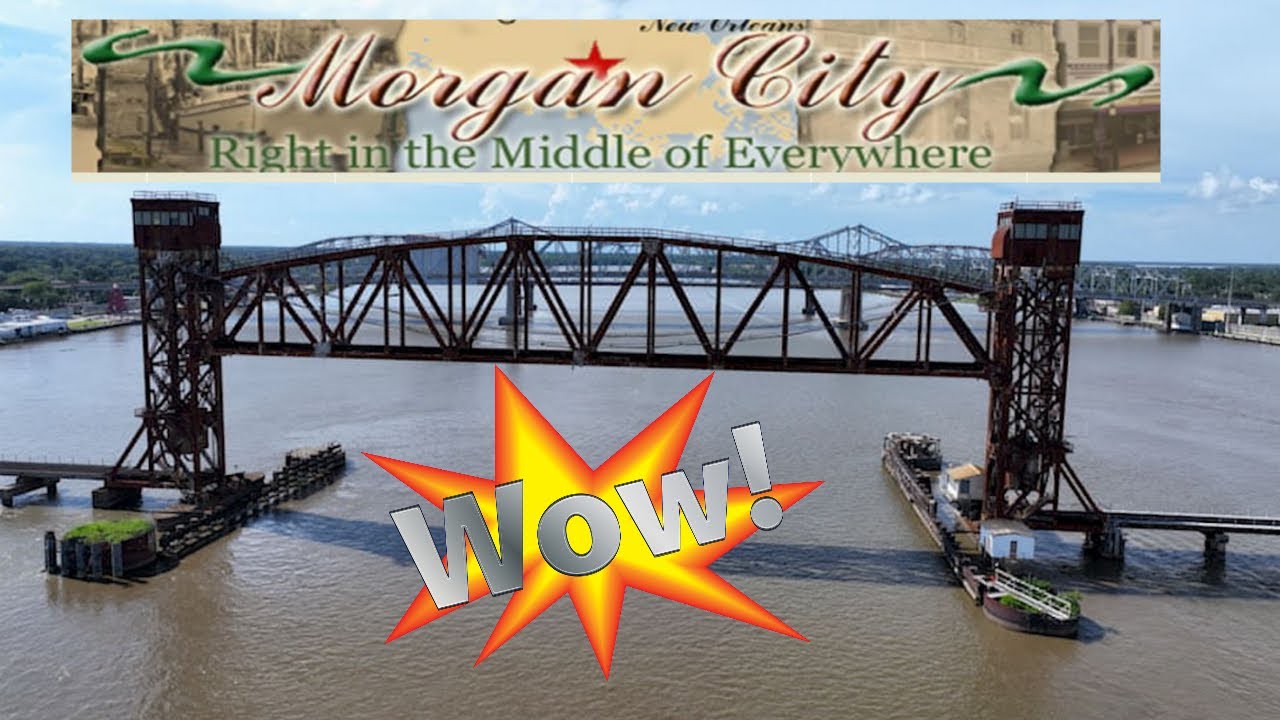 Aerial Tour of Morgan City: Stunning Views of Iconic Bridges | 4K Drone Footage
