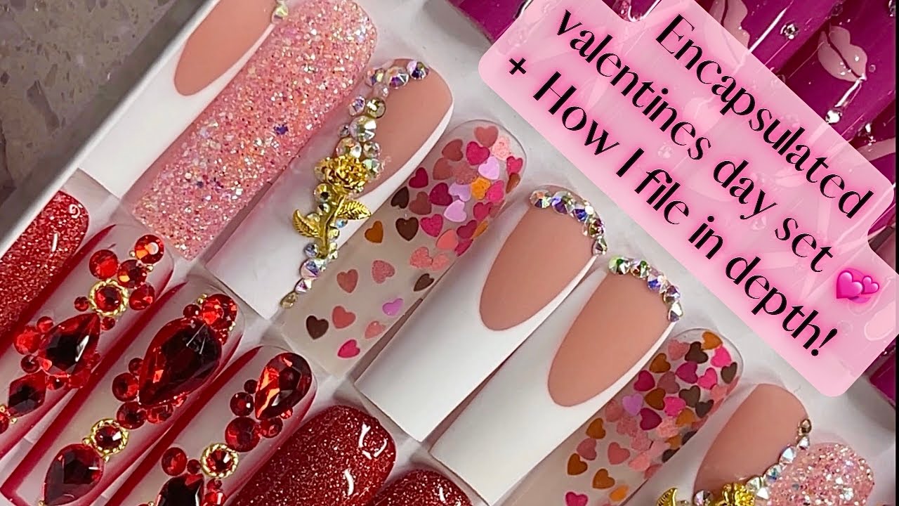 How to encapsulate with gel polish ! Encapsulate gelx or press on nails ! How to file press on nails