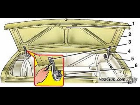 Как правильно отрегулировать крышку багажника на ВАЗ 2115,2114,2113,2199,2109,2108