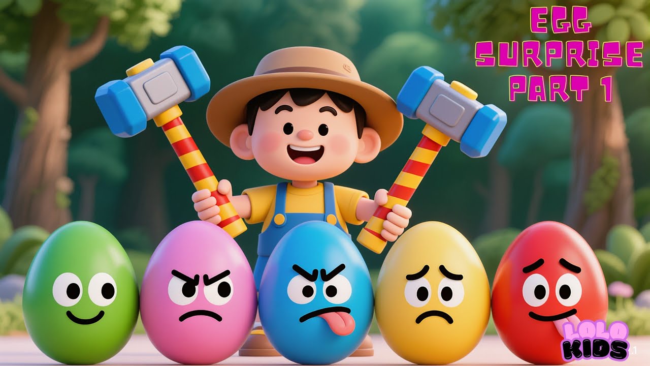 surprise eggs nursery rhymes | Magic Egg and Vehicles Song part 1 | Nursery rhymes for babies & kids