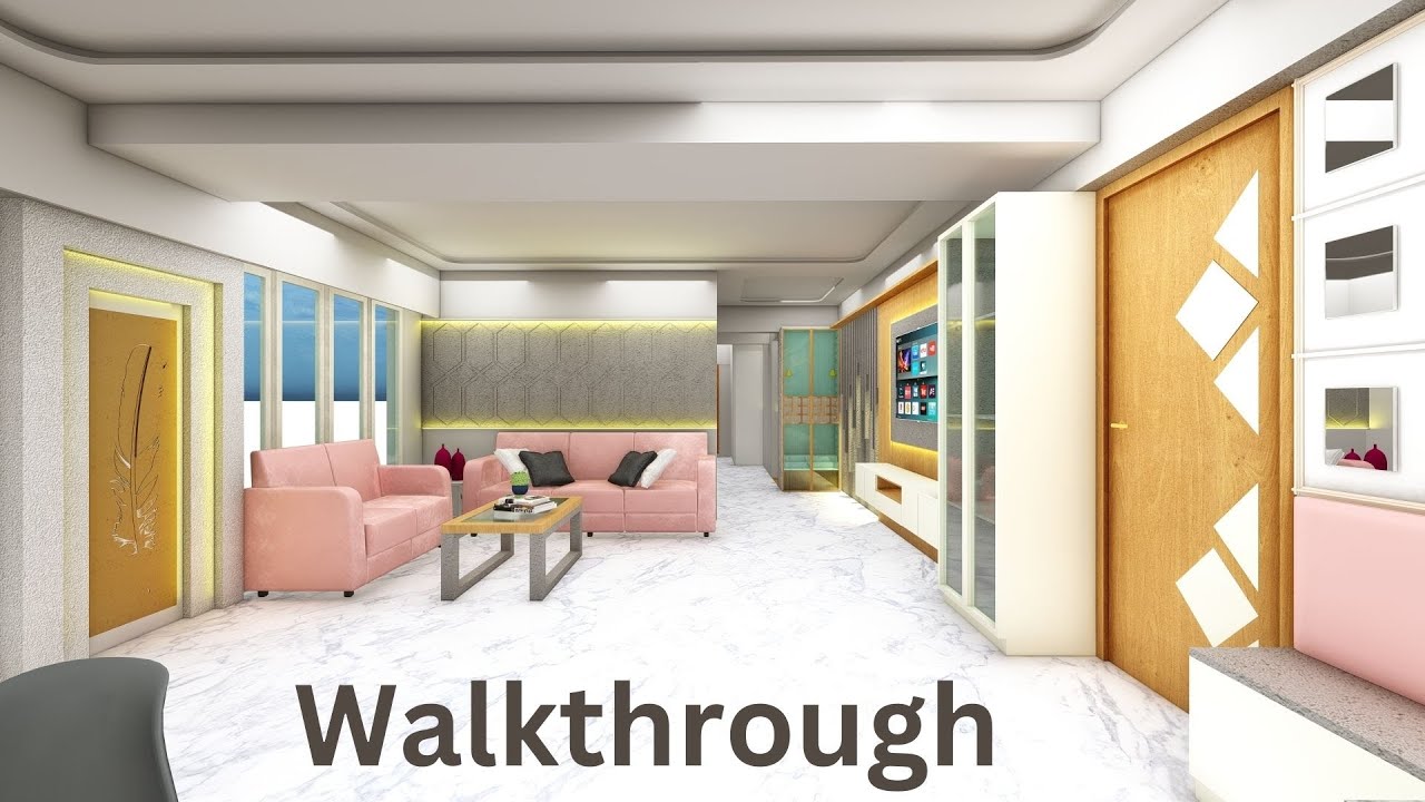 Interior Walkthrough by Satya Makers #interiordesign #walkthrough - YouTube