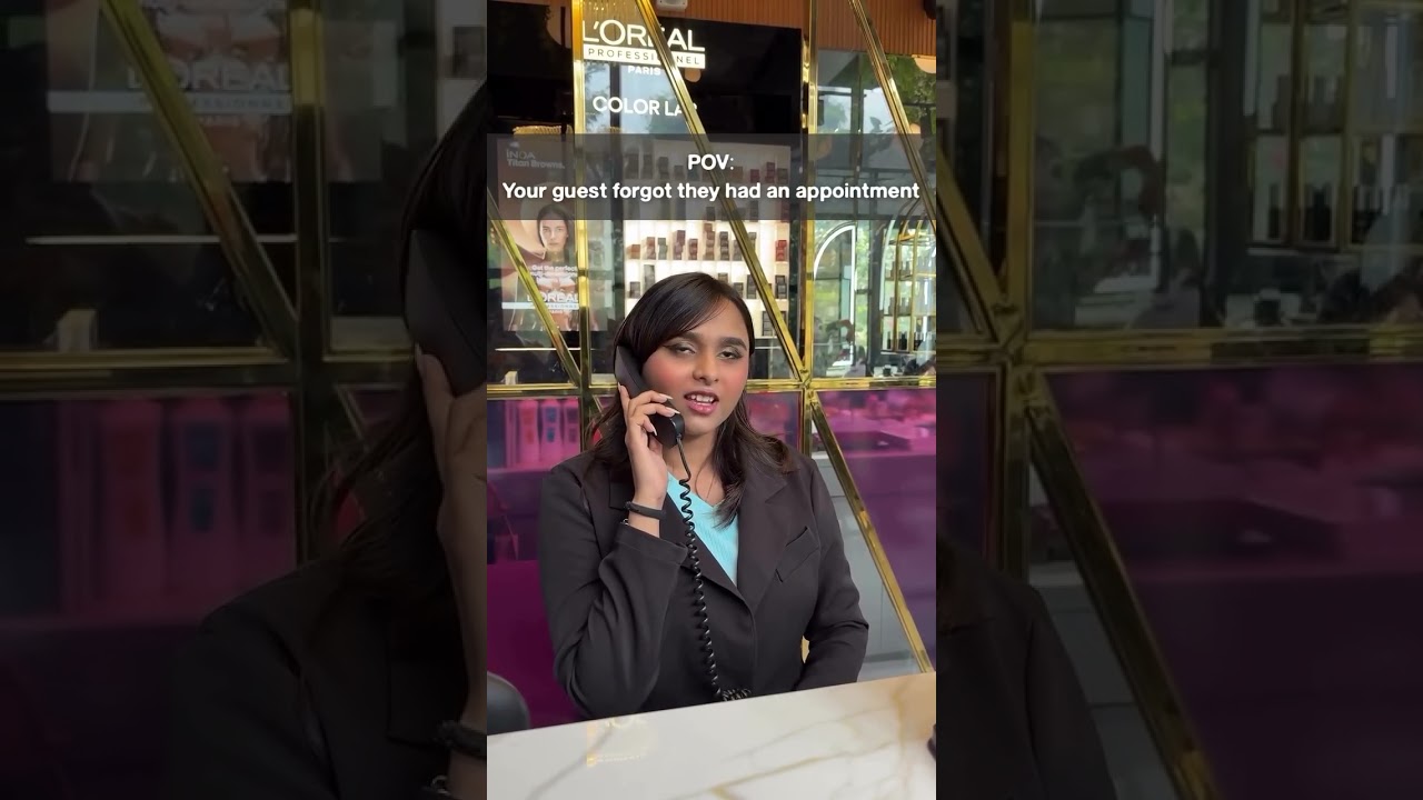 POV for trending reel at SYNK Salon