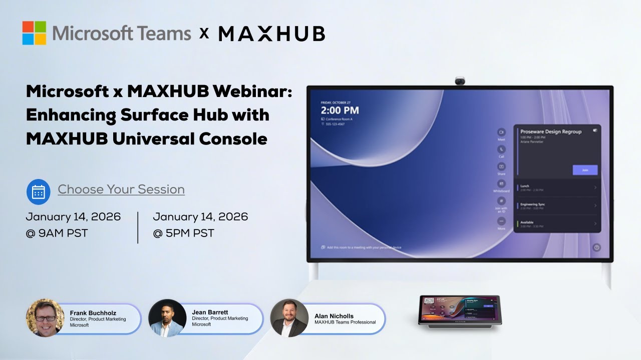 MAXHUB x Microsoft Webinar | Simplify Meeting Control with MAXHUB Universal Console TCP33T