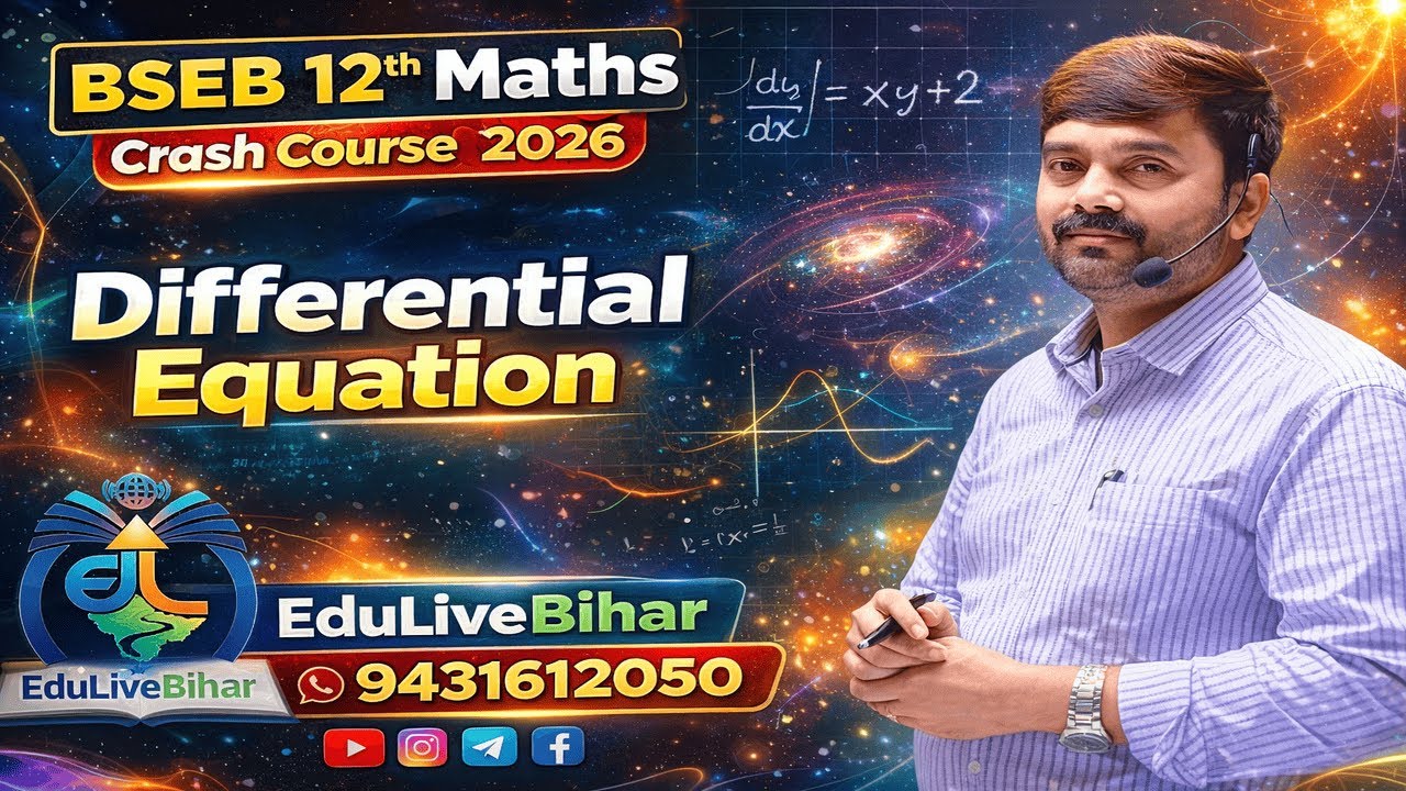 12th Differential Equations l CRASH COURSE | Board Confirmed ✅