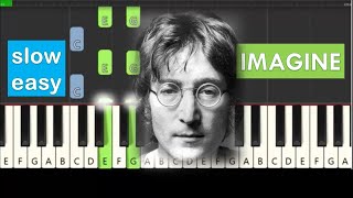 John lennon imagine slow and easy piano tutorial. how to play by on
keyboard.