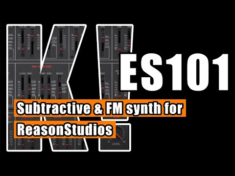 ES101 - Rack Extension for ReasonStudio: a virtual SH-101 with a 2 OP FM oscillator and more