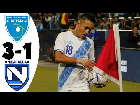 Guatemala vs Nicaragua 3-1 GOLES y RESUMEN | Amistoso 2022