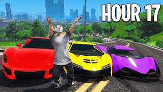 I Spent 24 Hours Stealing Expensive Cars.. GTA 5 RP