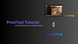 Quick tutorial | ProxiTool - An free && open-source media converter
