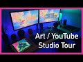 DIGITAL ART STUDIO TOUR 2021! YOUTUBE / STREAMING workspace