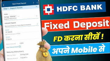 Hdfc Bank me FD kaise kare | hdfc net banking se Fixed Deposit kaise kare | how to do FD in Hdfc App