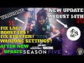 COD: WARZONE SEASON 5 - How to Fix FPS Drops After new Update (August12 ) - ✅*NEW UPDATE*