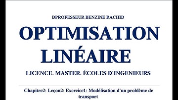 OPTIMISATION LINEAIRE  CHAPITRE 2 LEÇON 2