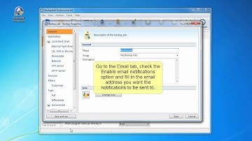 How to configure the Backup4All email notifications
