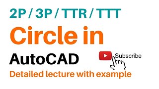 How To Draw A Circle In Autocad Circle Command In Autocad 2020 3P 2P Ttr