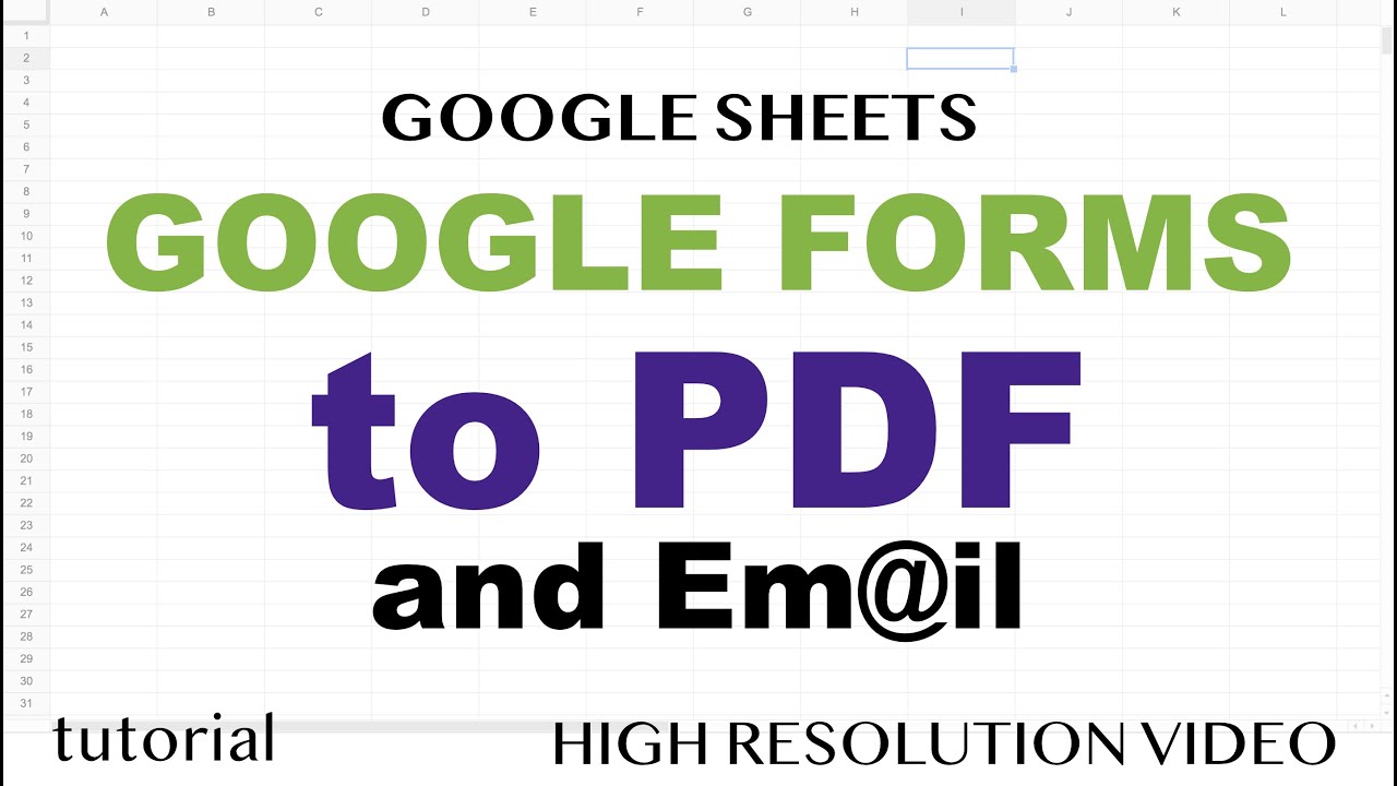 Google Forms to PDF & Email while storing data in Google Sheets