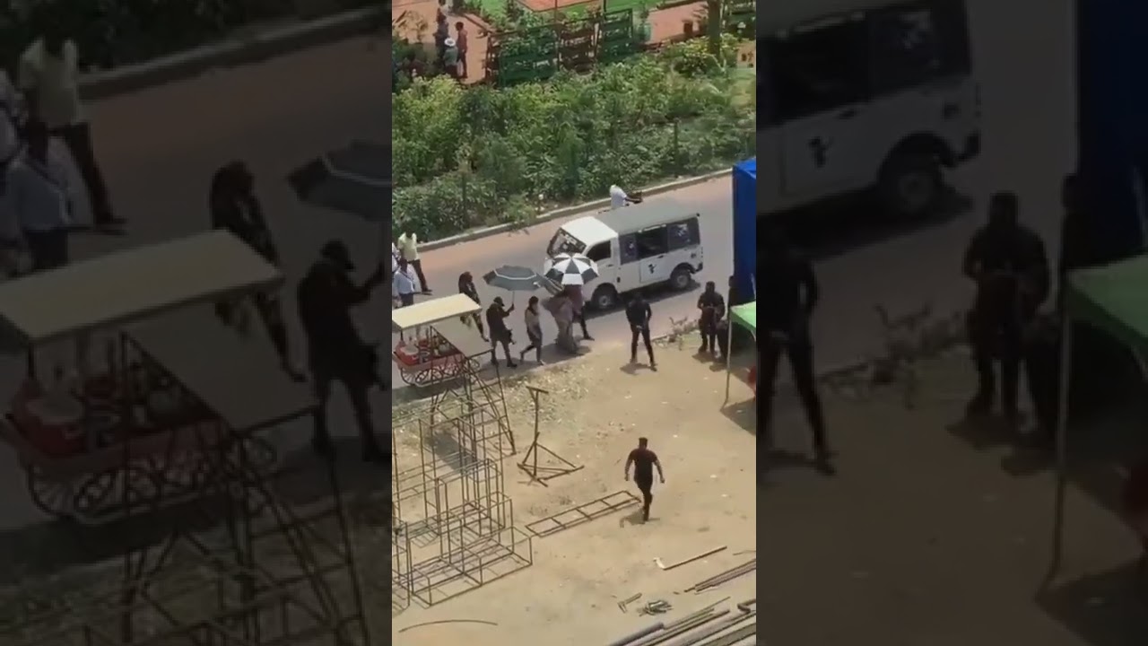 thalapathy 66 shooting video leaked  thalapathy vijay entry  thalapathy 66 leaked photo