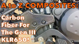 Carbon Fiber Parts for the Gen3 Kawasaki KLR 650 from A to Z Composites Inc.