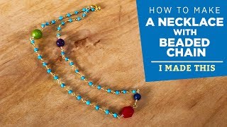 Necklace with Beaded Chain 