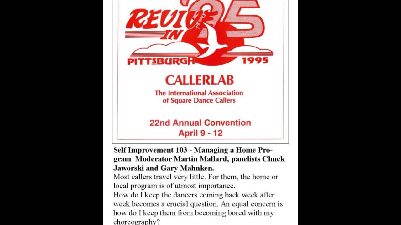 1995 CALLERLAB Conv Managing A Home Program