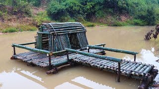 Build Bamboo house Around Water Build Bamboo house Around Water