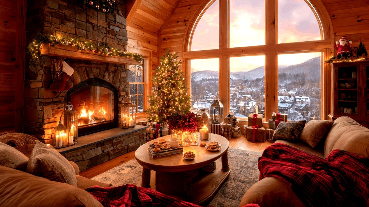 Warm Christmas Jazz Fireplace for Deep Sleep and Relaxing Nights After Long Work Hours