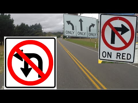 Америка: дорожная разметка и знаки