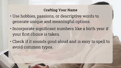 How Can I Choose A Memorable Username?