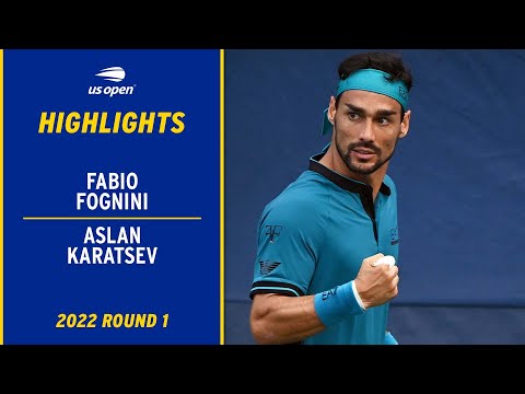 Fabio fognini vs. Aslan karatsev highlights | 2022 us open round 1