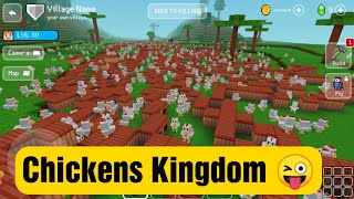 Chickens Kingdom - Block Craft 3d: Building Simulator Games for Free screenshot 4