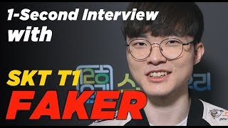 1-Second Interview With SKT T1 Faker: Which Champ Would He Choose for His Last LoL Game