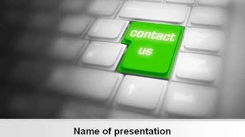 Contact Us PowerPoint Template by PoweredTemplate.com