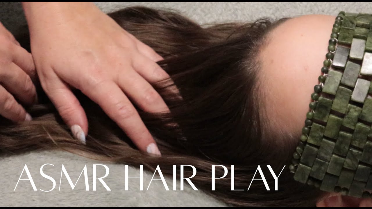 ASMR Hair Play on Real Person No Talking Gentle Brushing + Cat Surprise