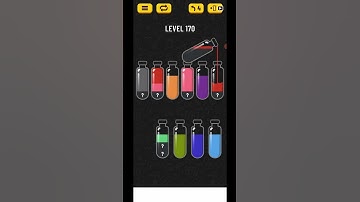Soda Sort Water Color Puzzle Level 170 Solution Gameplay