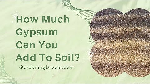 What is gypsum used for in soil
