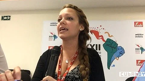 Comparte experiencias Lianet Cruz en Foro de Sao Paulo