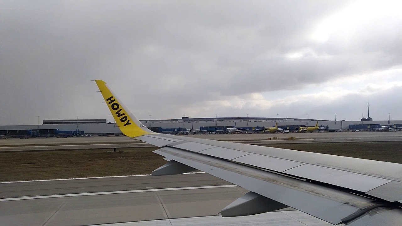 Spirit airlines DTW to DFW very short and powerful takeoff A320. YouTube