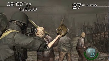 Resident Evil 4 - The Mercenaries (Welcome To Hell) Mode - Village - HUNK (699.000) HQ