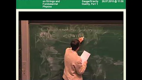 Johanna Erdmenger - Introduction to Gauge-Gravity Duality, Part 1