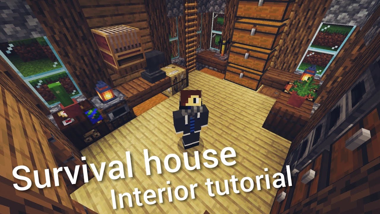 How to decorate a Minecraft survival house (interior tutorial ...