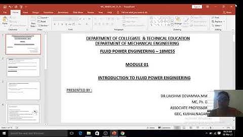 ME_18ME55_M1_S1_VR     INTRODUCTION TO FLUID POWER ENGINEERING , GEC KUSHALNAGAR